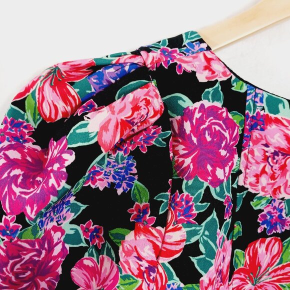 Zara, Crop Top, Size Small, Floral, Sweetheart Neckline, Short Puffy Sleeves - Picture 7 of 16